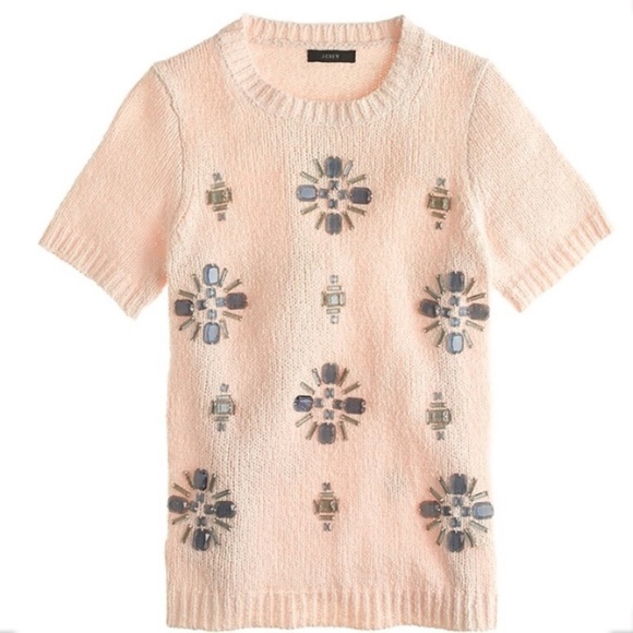 J. Crew Jewelled Medallion Sweater - Picture 1 of 4